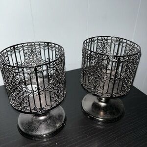 Bath & Body Works Intricate Black Candle Holders